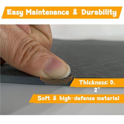 Under Desk Elliptical Equipment Mat, Electric Leg Foot Exerciser Machine Mat while Sitting for Seniors, Anti-slip and Lightweight Ellipse Rubber Matt to Protect Concrete, Hardwood Floors,Carpet, Large