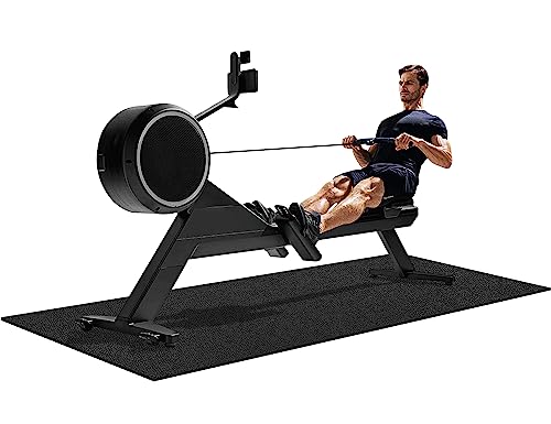 Treadmill Mat, 5'x2.5'/5.6'x2'/6.5'x3'/8'x3',6mm Thickness Exercise Equipment Mat for Carpet Hardwood Floors, Compatible with Walking Pad,Spin Bike,Elliptical Trainer,Rowing Machine - size: 96"L x 36"W x 0.24"Th