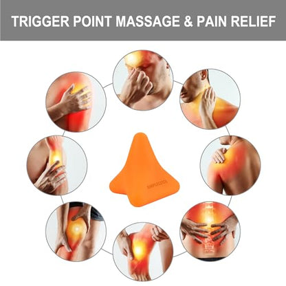 Manual Trigger Point Massage Tool Small Massager Ball 3″×2.6″ Orange - color: Orange
