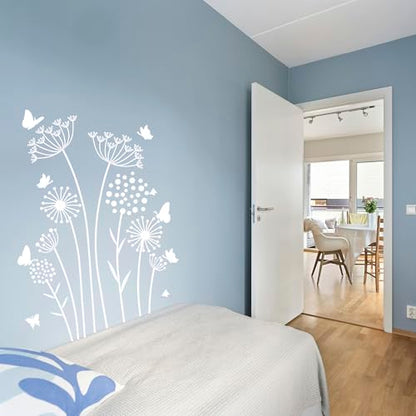 Large Flower Stencils for Painting,8 Pcs Reusable Dandelion Stencils for Painting on Wood Fence Walls Fabric Glass (Dandelion) - color: Dandelion(8Pcs)