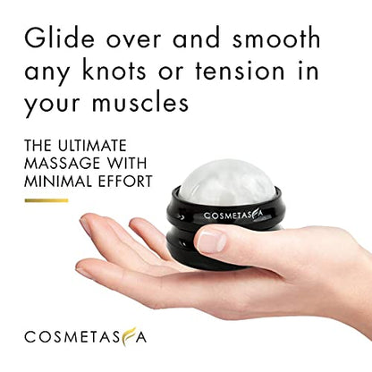 Cosmetasa Massage Roller Ball- Soothes Back, Shoulder, and Foot. Self, Relaxing, Massage Therapy Tool for Sore, Tired Muscles