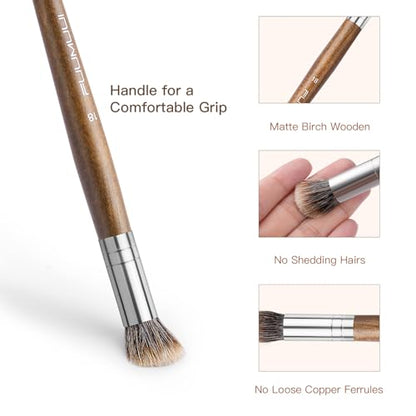 Fuumuui Professional Paint Brush Set, 6Pcs Natural Badger Hair with Dome Shape Blending Mop Oil Paint Brushes for Acrylic Painting Oil and Gouache - style: Dome