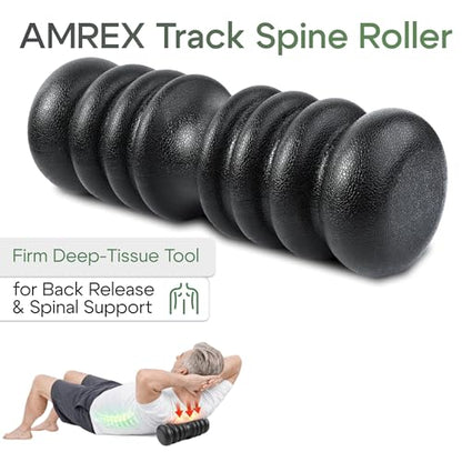 Back Pain Relief Roller – Deep Tissue Spine Roller for Lower Back, Firm Muscle Recovery & Fascia Release Tool, Posture Support & Home Stretching Device