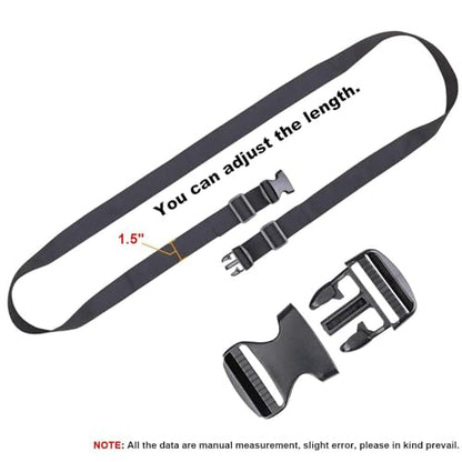 MAGARROW 1.5" Utility Luggage Straps with Buckle Adjustable, 4-Pack (Black, 1.5 in x 3.2 ft) - color: Black, size: 1.5 in x 3.2 ft