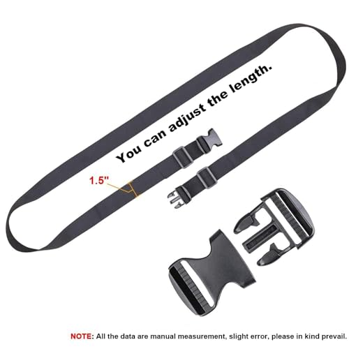 MAGARROW 1.5" Utility Luggage Straps with Buckle Adjustable, 4-Pack (Black, 1.5 in x 4.5 ft) - color: Black, size: 1.5 in x 4.5 ft