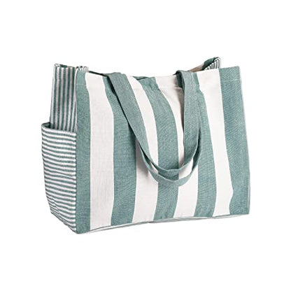Folkulture Beach Bags for Women, Waterproof, Beach Must Haves -17x14 inch - color: Stone Blue