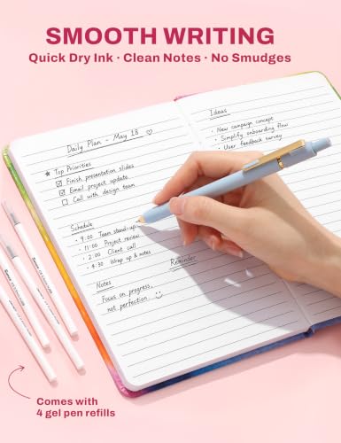 SUNEE Pencil Case with Supplies, 35PCS Aesthetic Stationery Set with Pastel Highlighters, Black Gel Pens, Mechanical Pencils & Refills, Cute School Supplies for Teachers Girls College Pink - color: Pink, style: 35 Pack