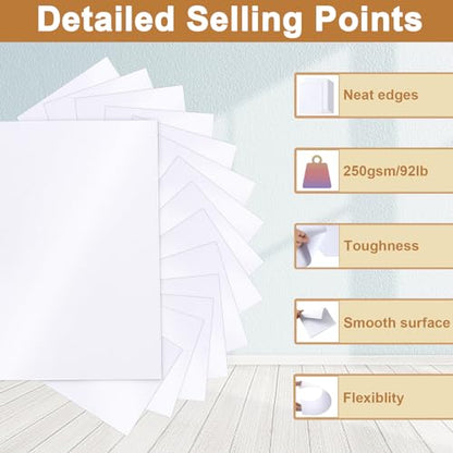 Silunkia 120 Sheets White Shimmer Cardstock 8.5 x 11 Heavyweight Paper 92lb | Thick Card Stock Printer Paper for Making Cards, Greeting Cards, Crafts, Wedding Invitations, Menus - color: White, size: 120 Sheets