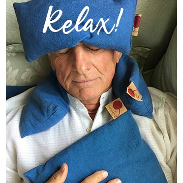 Cherry Ice Eye Blue Denim Cherry Pit Pillow, Hot/Cold Therapy - color: Cherry Ice - Blue Denim