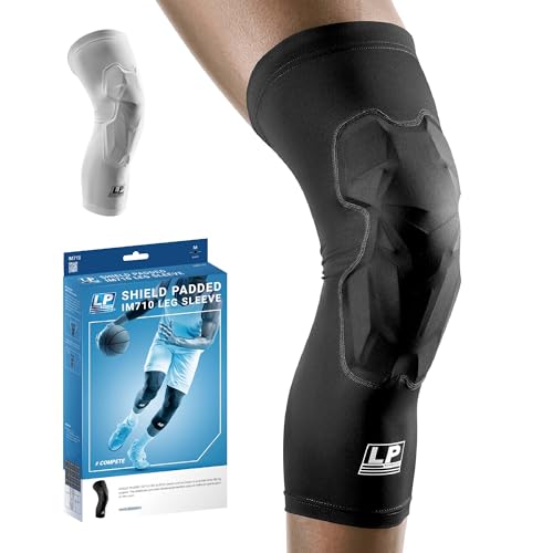 LP IM710 Shield Padded Compression Leg Sleeve for Men & Women - color: Black, size: X-Large