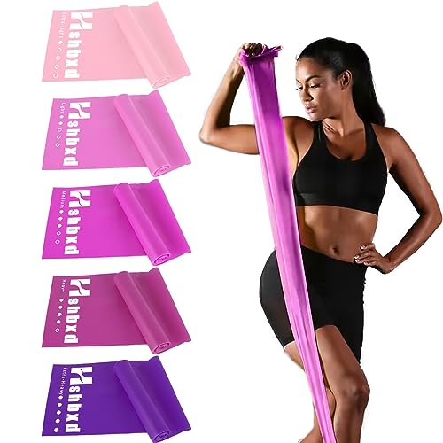 Resistance Bands Set for Physical Therapy, Rehab, Yoga and Pilates - color: Gradient Pink 5-80lbs