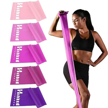 Resistance Bands Set for Physical Therapy, Rehab, Yoga and Pilates - color: Gradient Pink 5-80lbs