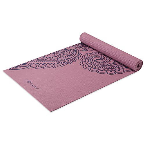 Gaiam Yoga Mat - Premium 5mm Print Thick Non Slip Exercise & Fitness Mat for All Types of Yoga, Pilates & Floor Workouts (68" x 24" x 5mm) | Printed Design | Sticky Non-Slip Surface | 5mm Cushioning | Yoga, Pilates & Floor Workouts | 68"x24" - color: Pais