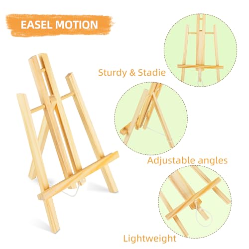 16 Pack 16"x7.7" Wooden Easel, Easel Stand for Painting,Tabletop | Easel Stand for Painting for Artist/Students/Beginners, Portable Canvas Photo Picture Sign Holder - style: 16'' - 16 PK