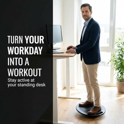Wobble Balance Board for Exercise & Stability Training, Portable Balance Trainer with Handle, Eco-Friendly Construction, Non-Slip Surface for Core Workouts, Yoga & Home Fitness