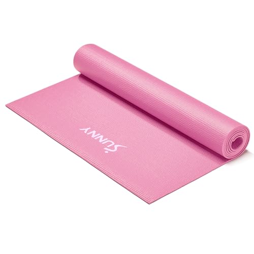 Sunny Health & Fitness Exercise Yoga Mats - Non-Slip Support for Home & Gym - color: Classic Pink