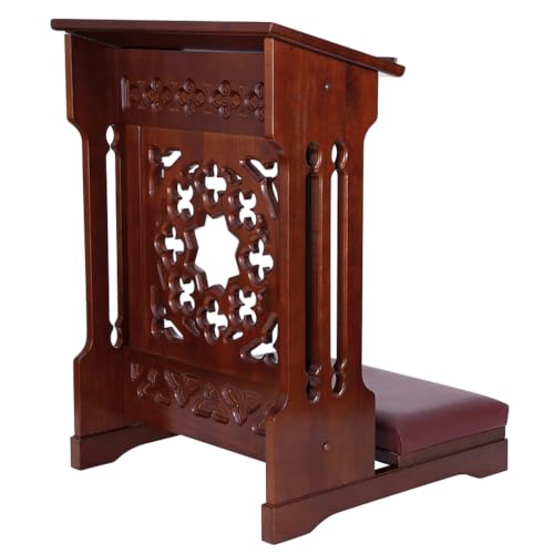 Solid Maple Folding Padded Kneeler, Walnut, Savona - color: Savona Walnut