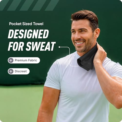 DRYKI Pocket-Sized Sweat Towels - Original Sweat Absorbing Handkerchiefs - color: Black