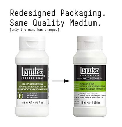 Liquitex Professional Fluid Medium, 118ml (4-oz), Slow-Dri Blending (Pack of 2) - color: Slow-dri Blending, size: 4 Fl Oz (Pack of 2), style: 4-oz
