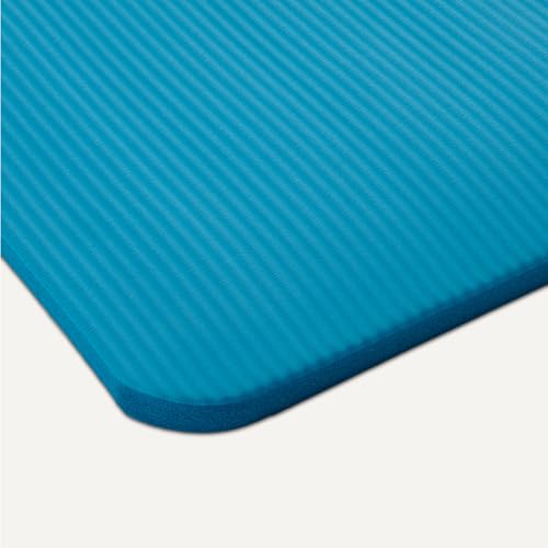 Amazon Basics Extra Thick Exercise Yoga Mat with Carrying Strap - color: Aqua, style: 1-Inch