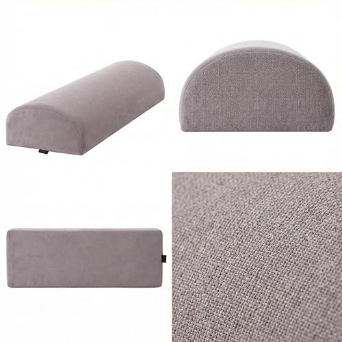 Under Knee Pillow, Half Moon Leg Pillow - Memory Foam Ergonomic Support Pillow for Side & Back Sleepers, Pain Relief & Alignment, Under Knee, Lumbar & Multi-Use Bolster Gray - size: 45X20X10CM