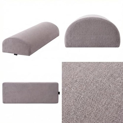 Under Knee Pillow, Half Moon Leg Pillow - Memory Foam Ergonomic Support Pillow for Side & Back Sleepers, Pain Relief & Alignment, Under Knee, Lumbar & Multi-Use Bolster Gray - size: 45X20X10CM