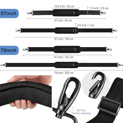 가방 어깨끈, ZINZ 패딩 처리된 조절 가능한 어깨끈 교체품, 블랙 UK - color: 블랙 UK, size: 79 inch