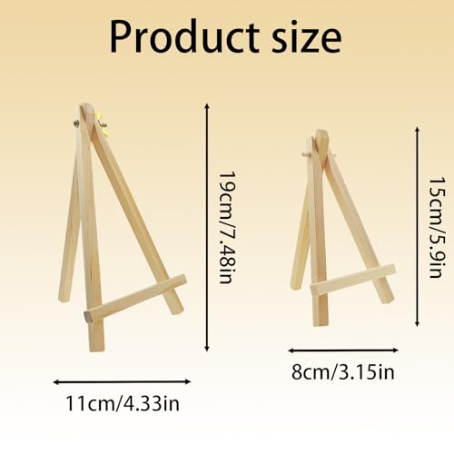 8 Pack Wooden Easel, Small Easels for Display, Mini Easel Tabletop Easels Stand for Painting, Canvases, Art, Crafts