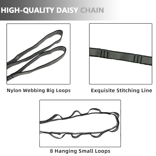 PRIOR FITNESS Aerial Yoga Hammock Rigging Daisy Chain & Carabiner w/CE Cert