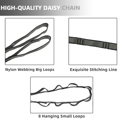 PRIOR FITNESS Aerial Yoga Hammock Rigging Daisy Chain & Carabiner w/CE Cert