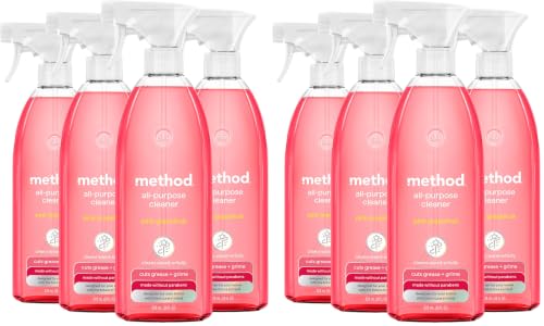 Method All-Purpose Cleaner Spray,Pink Grapefruit,Perfect for Most Counters,Tiles and More,28 Fl Oz,(Pack of 8) - size: 28 Fl Oz (Pack of 8), style: All Purpose Cleaner Spray