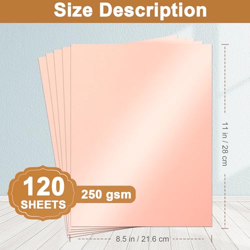 Silunkia 120 Sheets Candy Pink Shimmer Cardstock 8.5 x 11 Craft Paper 92lb | Heavyweight Paper Card Stock for DIY Cards Making, Birthday Decorations, Invitations, Thank You Cards - color: Pink, size: 120 Sheets