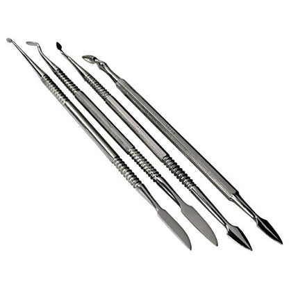 HTS 156C1 4 Pc Stainless Steel Spearhead Carver Wax & Clay Sculpting Tool Set - size: 156C1 4 Pc Spearhead Carver Set