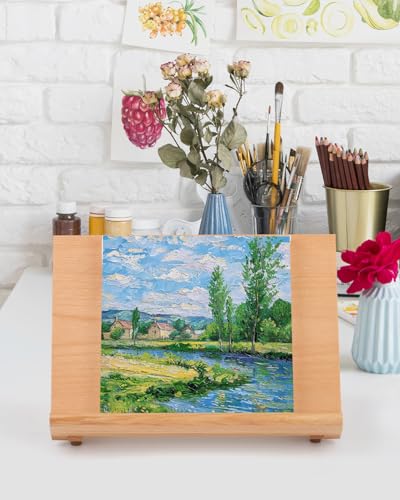 Table Easel for Painting, Adjustable Angle Art Easels Wood Table Easel Drawing and Sketching Board, 11 4/5 Inches by 8 2/3 Inches - size: Small