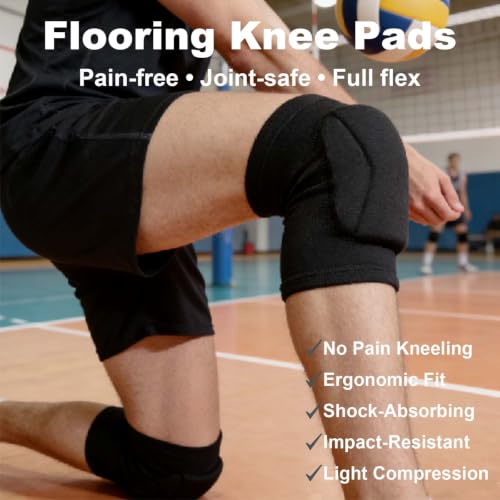 Adult Knee Pads for Men Women, Thick Padded Foam Pad, Black L,1 Pair - size: Large