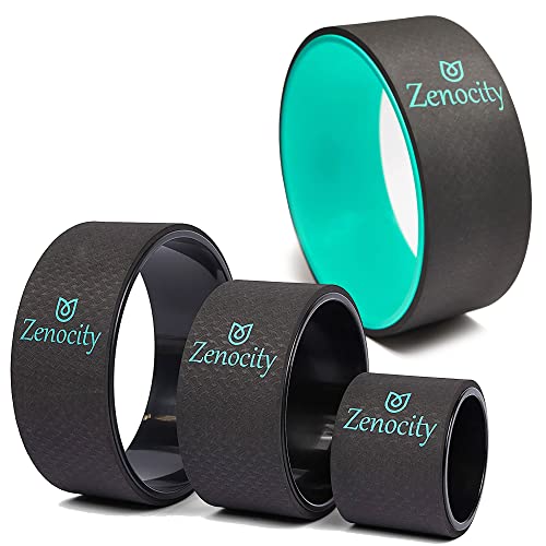 Yoga Back Roller - Yoga Wheel for Stretching and Back Pain Relief - Back Stretcher - Foam Roller - Best Balance Accessory for Stretching - Thick Padding for Comfort - Improve Flexibility