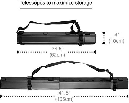 VViViD Black Plastic Telescoping Length Drafting & Portfolio Tube (25-41") - size: 25-41"