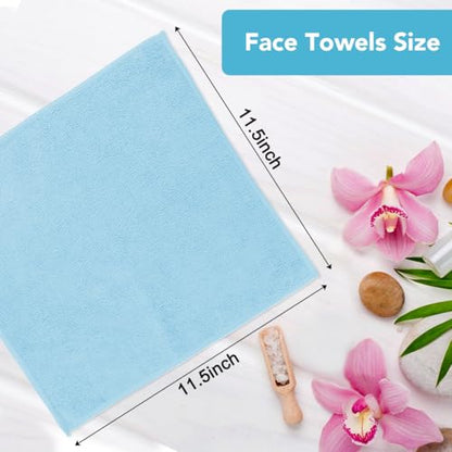 Orighty Wash Cloths, Face Towels 12x12 Inch 20 Pack - color: Multicolor