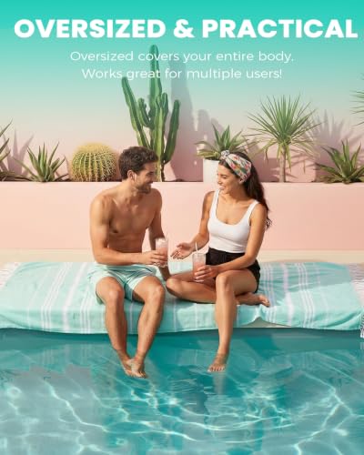 6 Pack Turkish Beach Towels Quick Dry Sand Free Oversized Bath Pool Swim Towel Extra Large XL Blanket Adult Travel Cruise Accessories Must Haves Clearance Stuff Necessities Vacation Essentials - color: Thinner Aqua, size: 72 x 36 inch