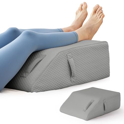 BIEEZZK Leg Elevation Pillow Blood Circulation, 23.6×16.8×8in, Grey - color: Grey
