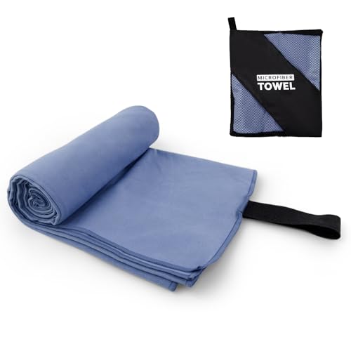 Camping Towel XL Size Microfiber Quick Dry Swimming Pool Beach Travel Body Yoga Mat Towels(Navy Blue, 1 Pack XL) - color: Navy Blue, size: 1 Pack XL