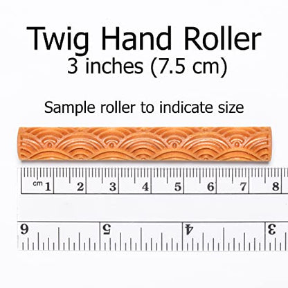 MKM Pottery Tools Wood Twig Rollers for Clay (TW-35 Cobblestone) - color: TW-35 Cobblestone