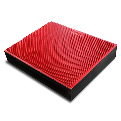 Yes4All Exercise Balance Pad, Non-Slip Foam Kneeling Pad - color: Red/Black - XL Massage Pad - (20" x 16" x 3"), size: X-Large