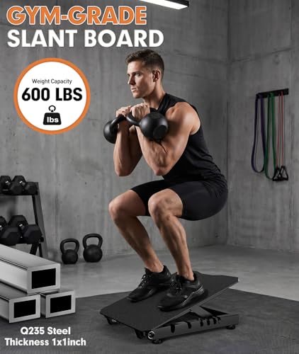 Steel Slant Board for Calf Stretching, Commercial Incline Board