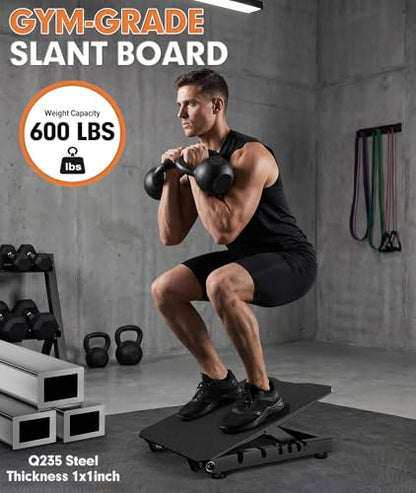 Steel Slant Board for Calf Stretching, Commercial Incline Board