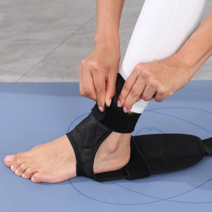 Foot Stretcher for Plantar Fasciitis, Calf & Achilles Leg Stretching Strap | Full foot holder keeps foot aligned for plantar fascia, heel, calf, Achilles, hamstring and ankle stretching