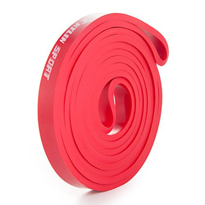 Resistance Band Assisted Pull Up Bands Training Yoga Pilates Elastic Loop Stretch for Cross Workout Gymnastics Power-Lifting - color: Red