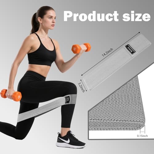 16 Pcs Fabric Resistance Bands Stretch Exercise Workout Bands Non Slip Loop Legs Squat Resistance for Men Women Starter Butt Hip Thigh Fitness Working Out Booty