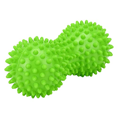 Drfeify Massage Ball, PVC Spiky Muscle Relaxation Ball for Pain Relief, with Strong Spikes for Fitness Yoga, Back Neck Feet (Green) - color: Green