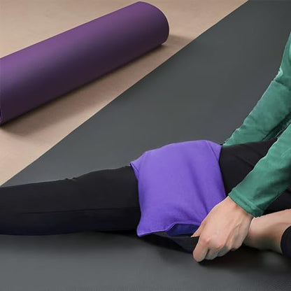 TOPTIE 2 Pack Yoga Sandbag Unfilled Weighted Bag for Fitness Yoga Bolster - color: Black